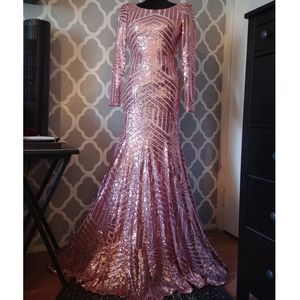Rose gold sparkle gown